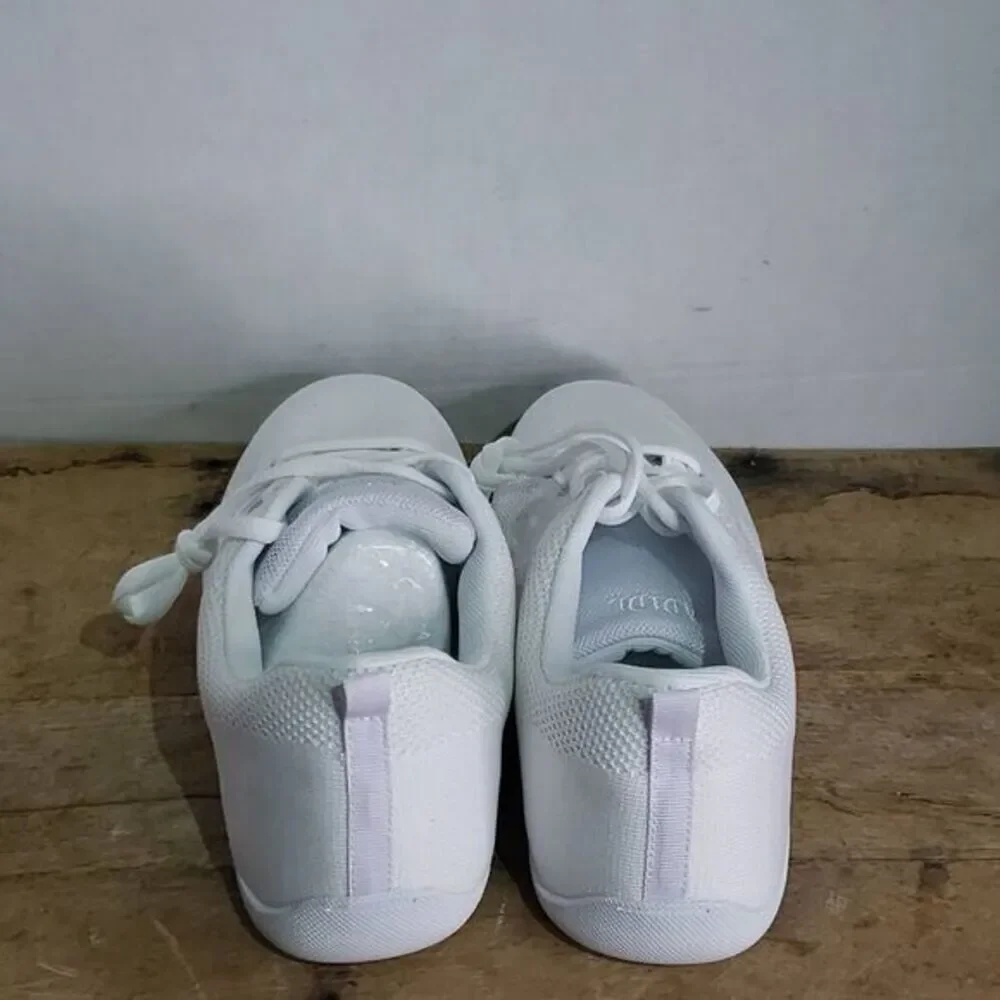 Cadidl Womens White Low Top Lace-Up Cheerleading Dance Athletic Sneakers Size 42